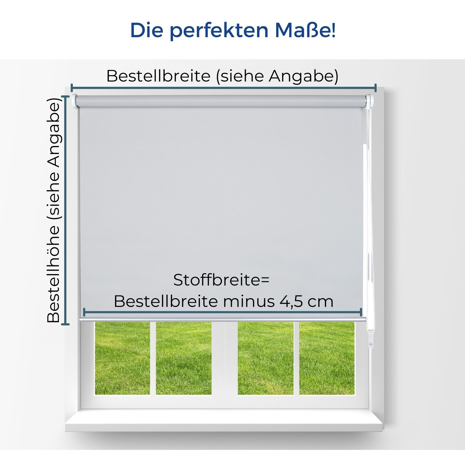 Fensterdecor Fertig Sichtschutzrollo Weiß 60 x 180 cm (BxH)